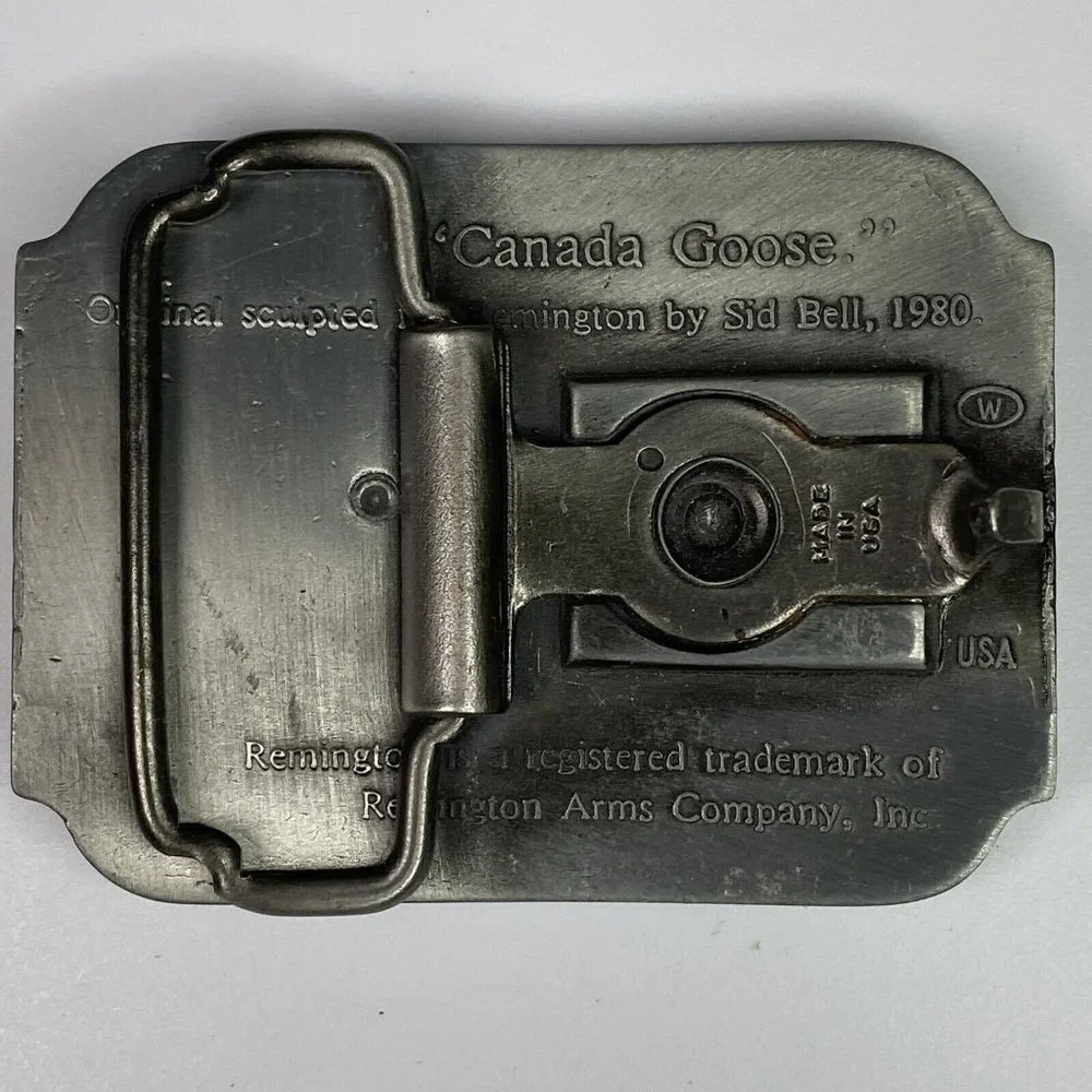 Belt Buckle Vintage Pewter First in Field Remington 